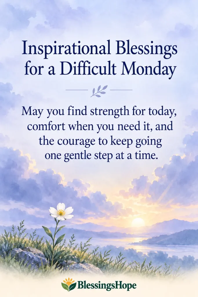Inspirational Blessings for a Difficult Monday