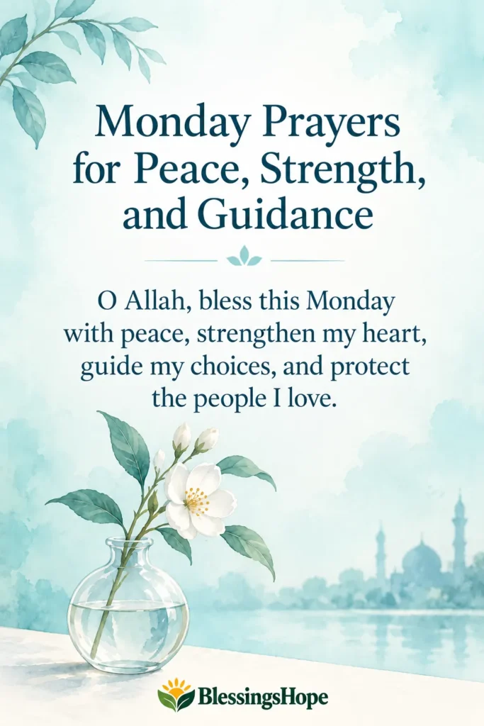 Monday Prayers for Peace, Strength, and Guidance