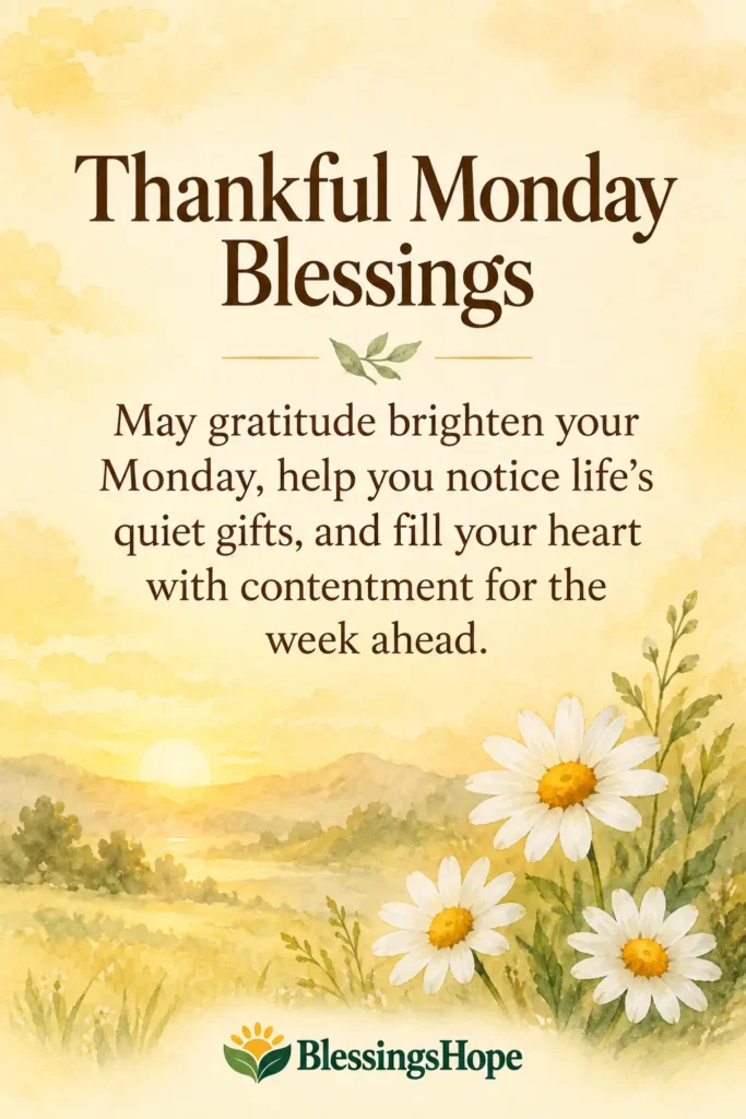 Thankful Monday Blessings