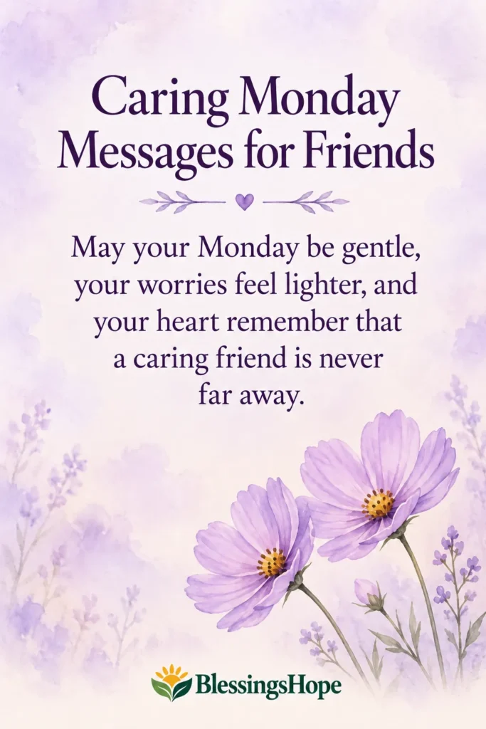 Caring Monday Messages for Friends