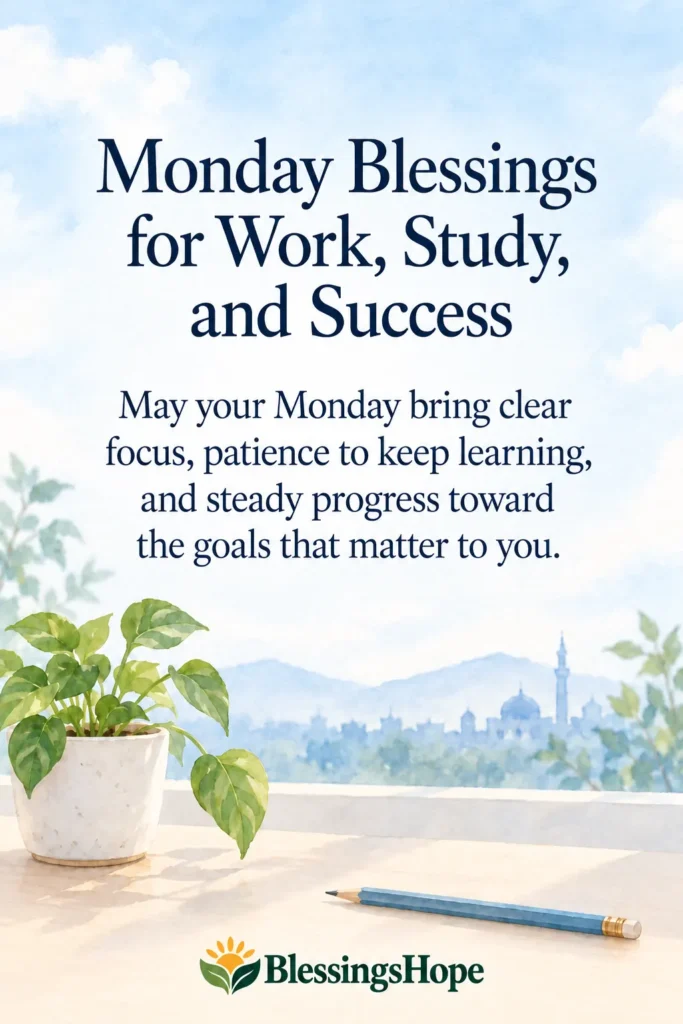Monday Blessings for Work, Study, and Success