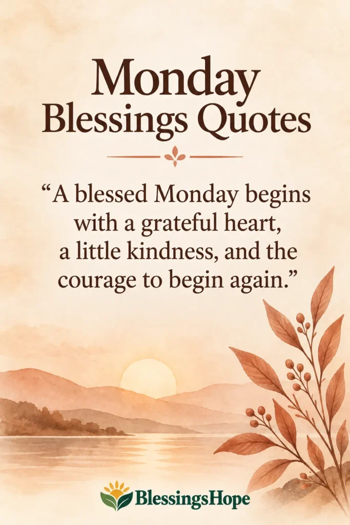 Monday Blessings Quotes