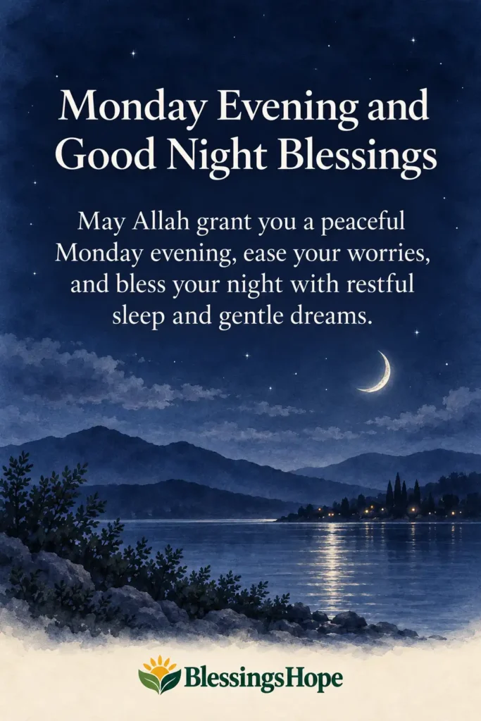Monday Evening and Good Night Blessings