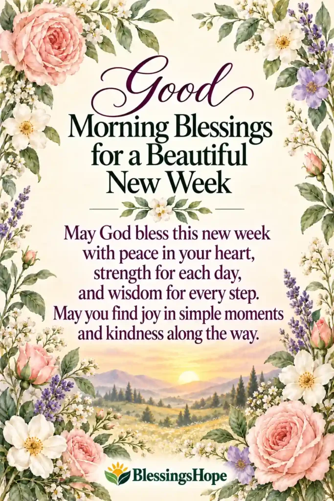 Good Morning Blessings for a Beautiful New Week