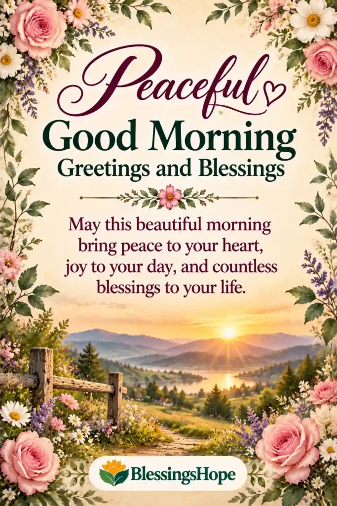 Peaceful Good Morning Greetings and Blessings