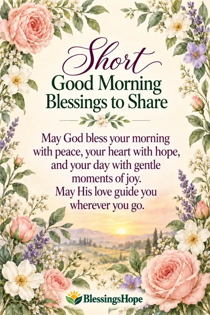 Short Good Morning Blessings to Share