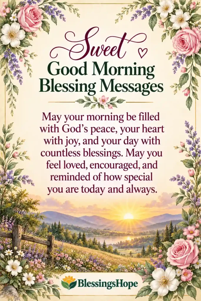 Sweet Good Morning Blessing Messages